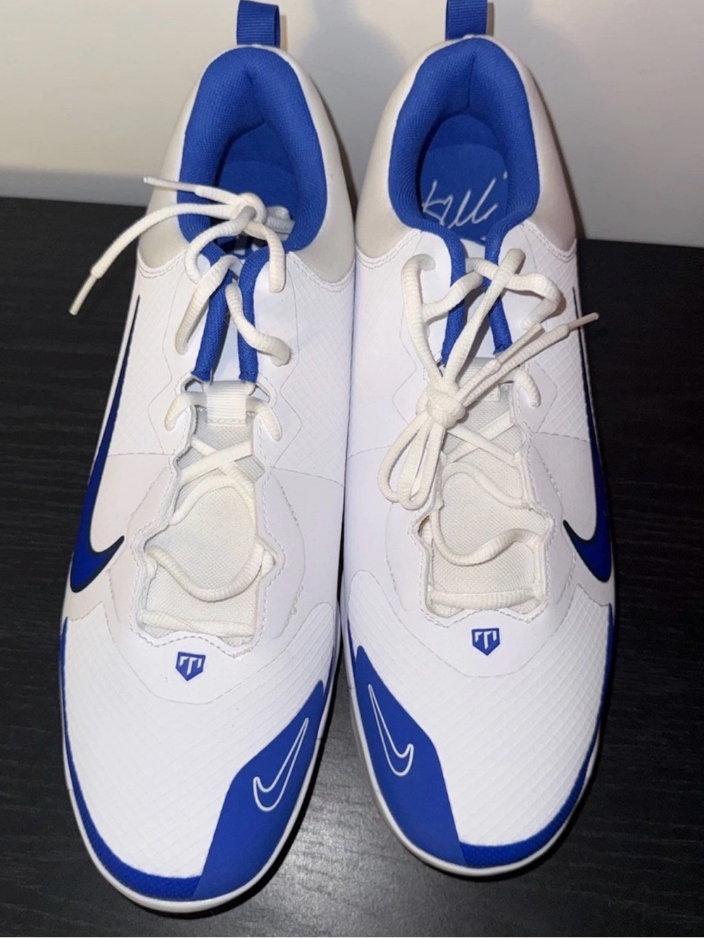 Nike Force Trout 9 Keystone baseball cleats White & Blue SZ 14 FB9728-105 NNB